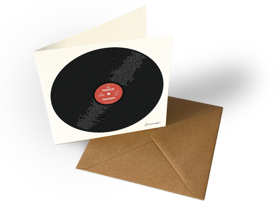 Your Life on Record personalised square greeting card