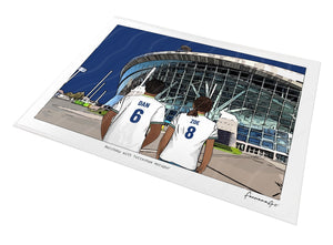 Personalised Tottenham Hotspur print with DAN, ZOE, Print at Tottenham Hotspur Stadium.