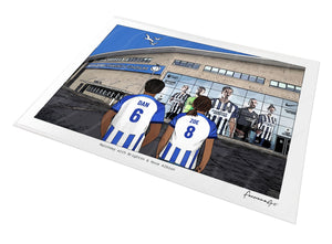 Personalised Brighton & Hove Albion print with DAN, ZOE, Print at American Express Stadium.