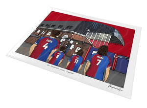 Personalised Crystal Palace print with PAPA, HUGO, LILY, MAMA, Print at Selhurst Park.