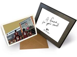 Personalised Bournemouth greeting card with PAPA, MAMA, RUBY, 7x5" Greeting Card & Frame at Vitality Stadium.