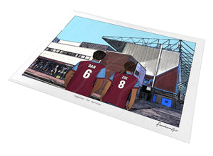 Personalised Burnley print with DAN, ZOE, Print at Turf Moor.