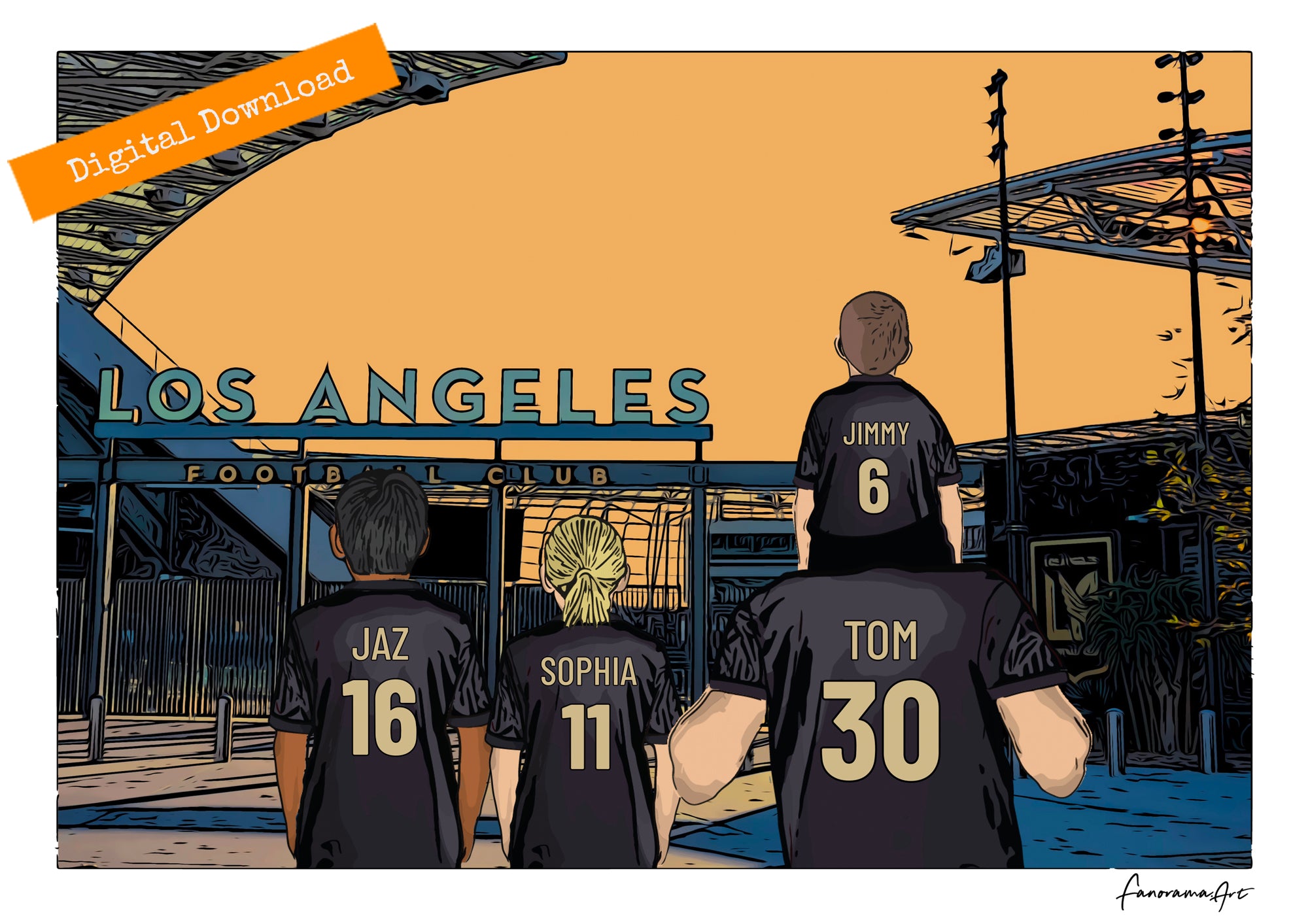 Los Angeles, BMO Stadium Print, PS-LAF