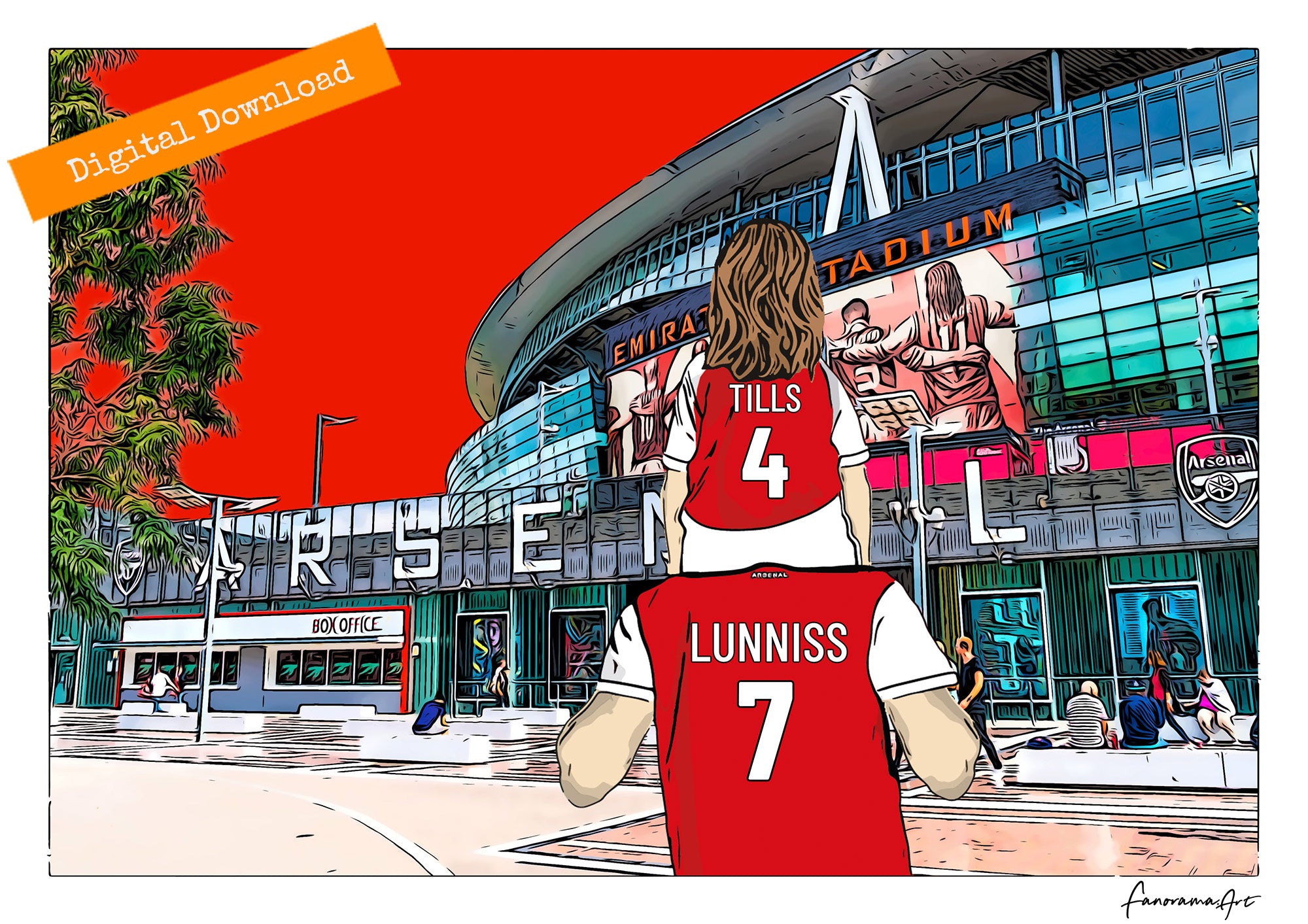 Arsenal, Emirates Stadium Print, PS-ARS