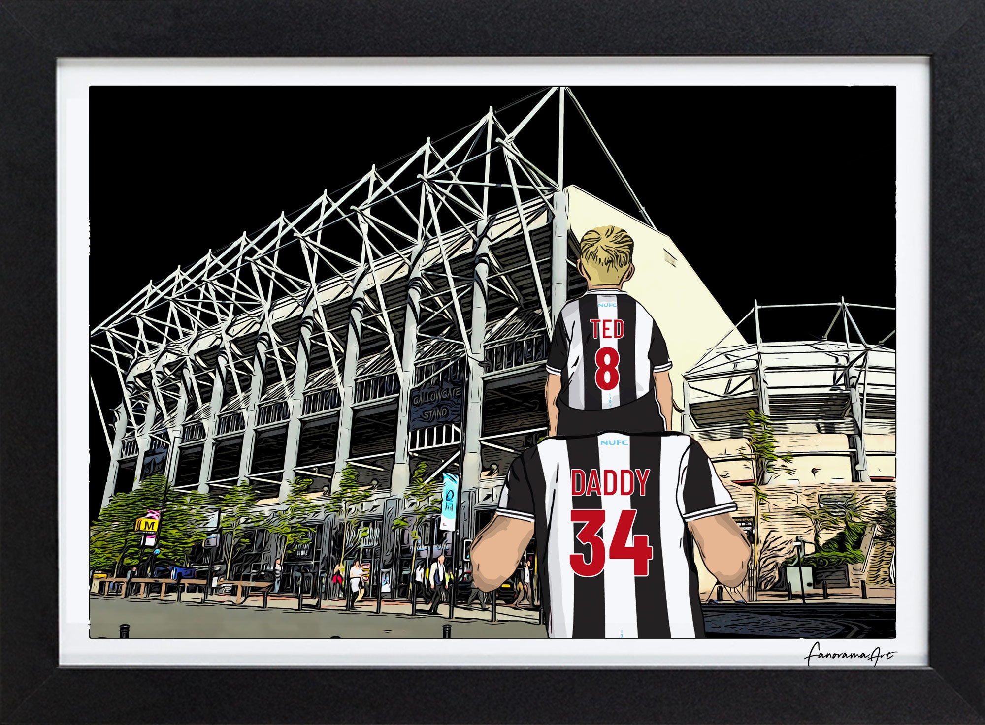 Newcastle United, St. James' Park Stadium print, PS-NEW
