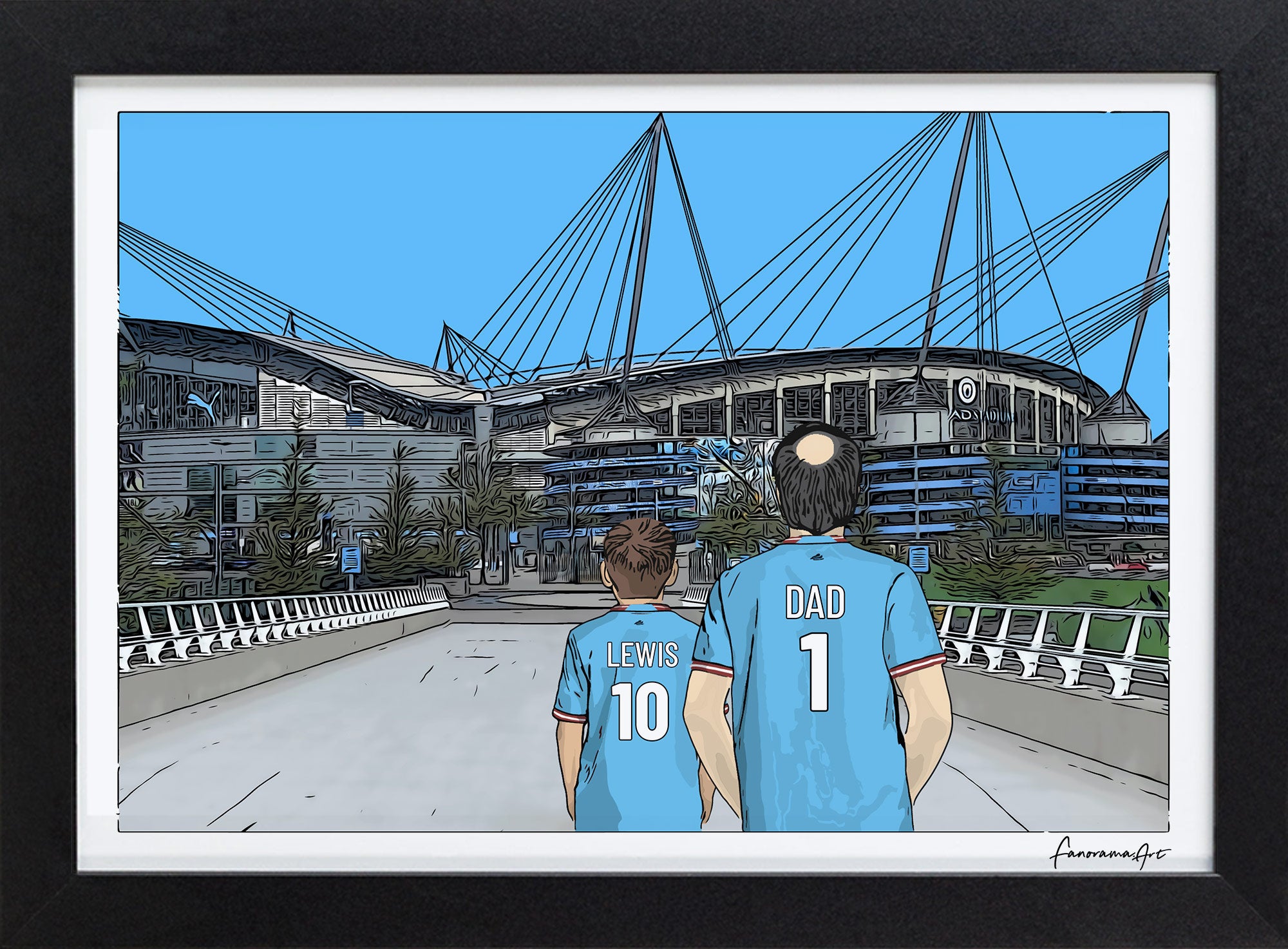 Manchester City, Etihad Stadium print, PS-MCI