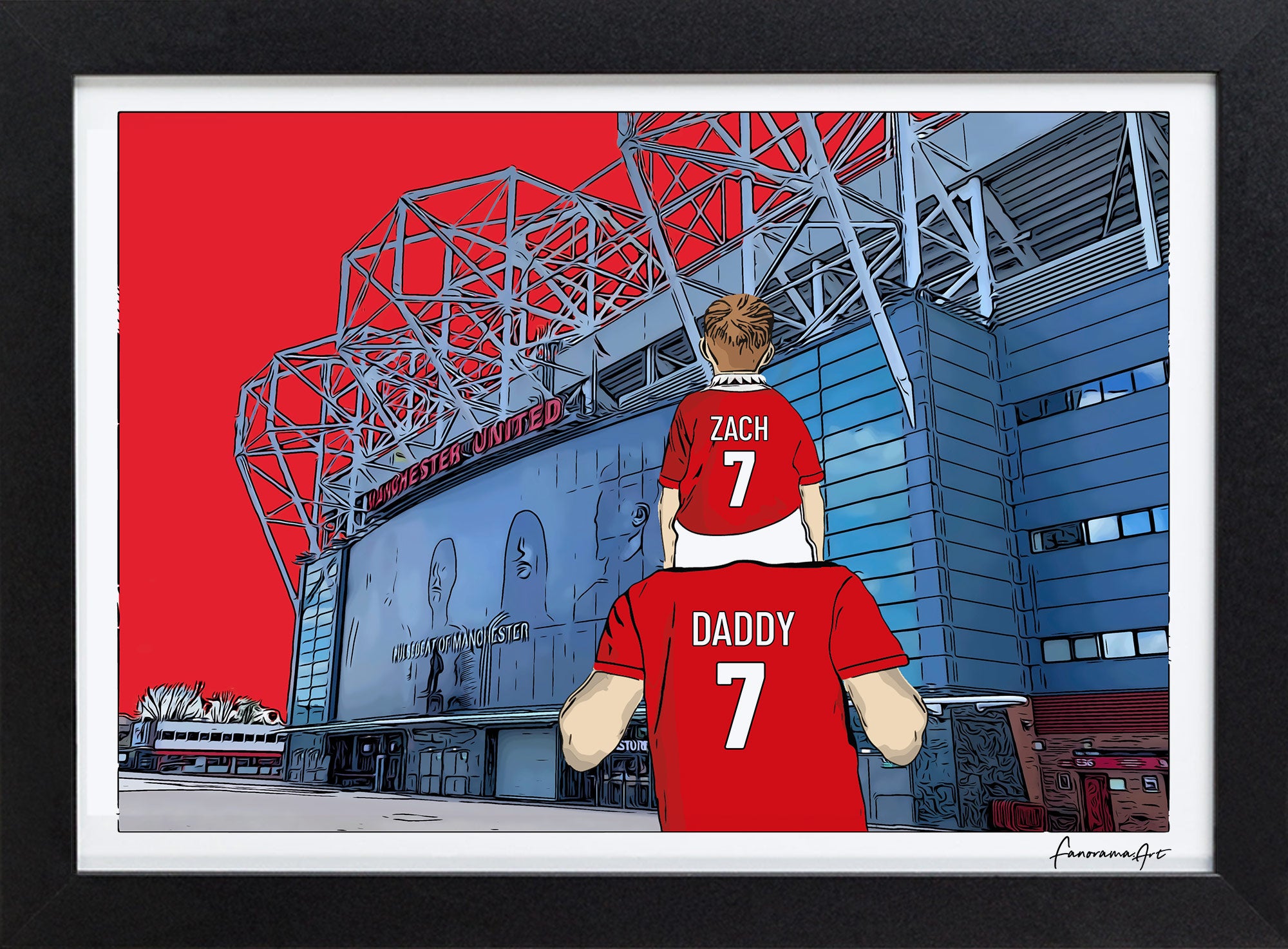 Manchester United, Old Trafford Stadium print, PS-MUN