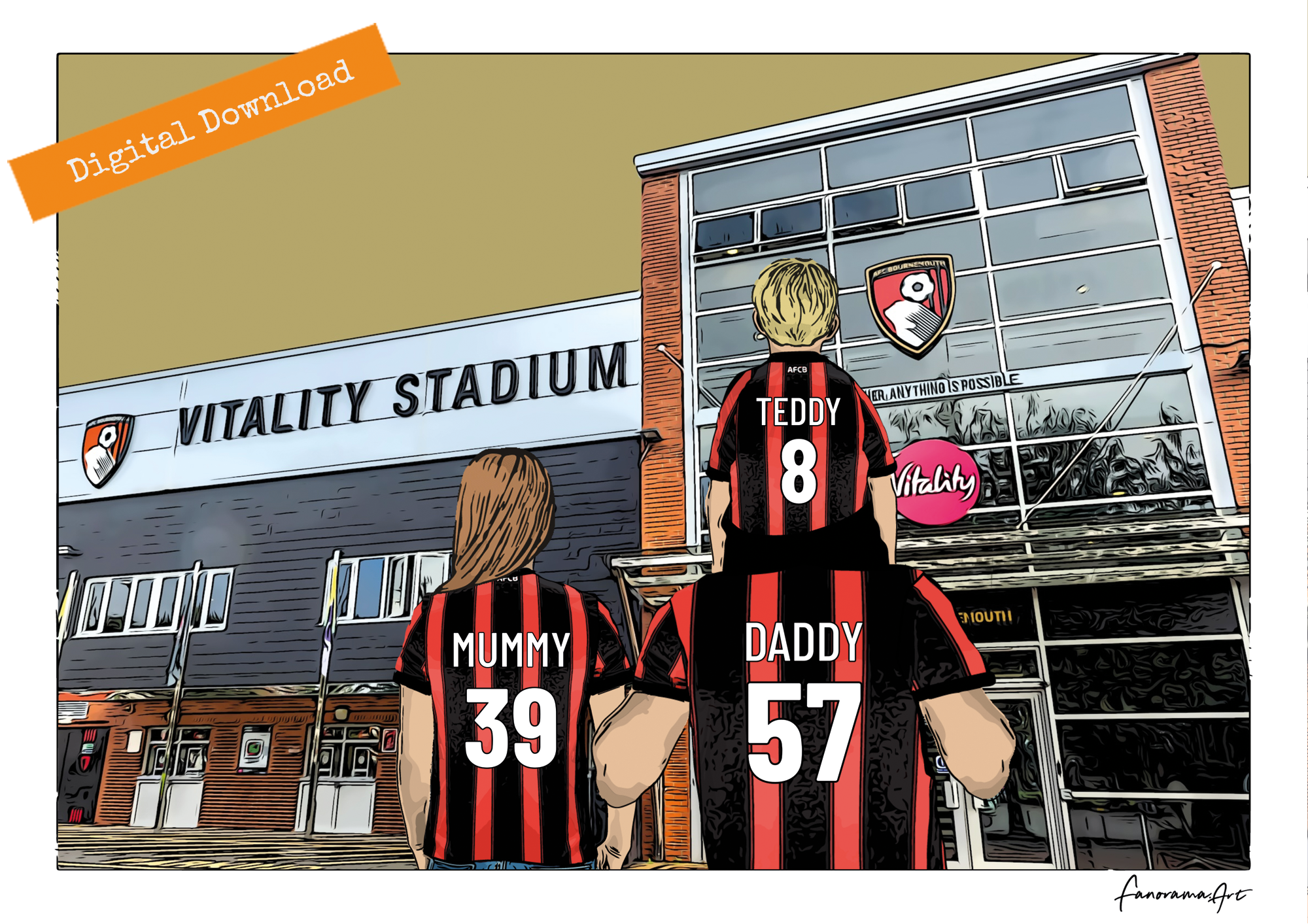 Bournemouth, Vitality Stadium Print, PS-BOU