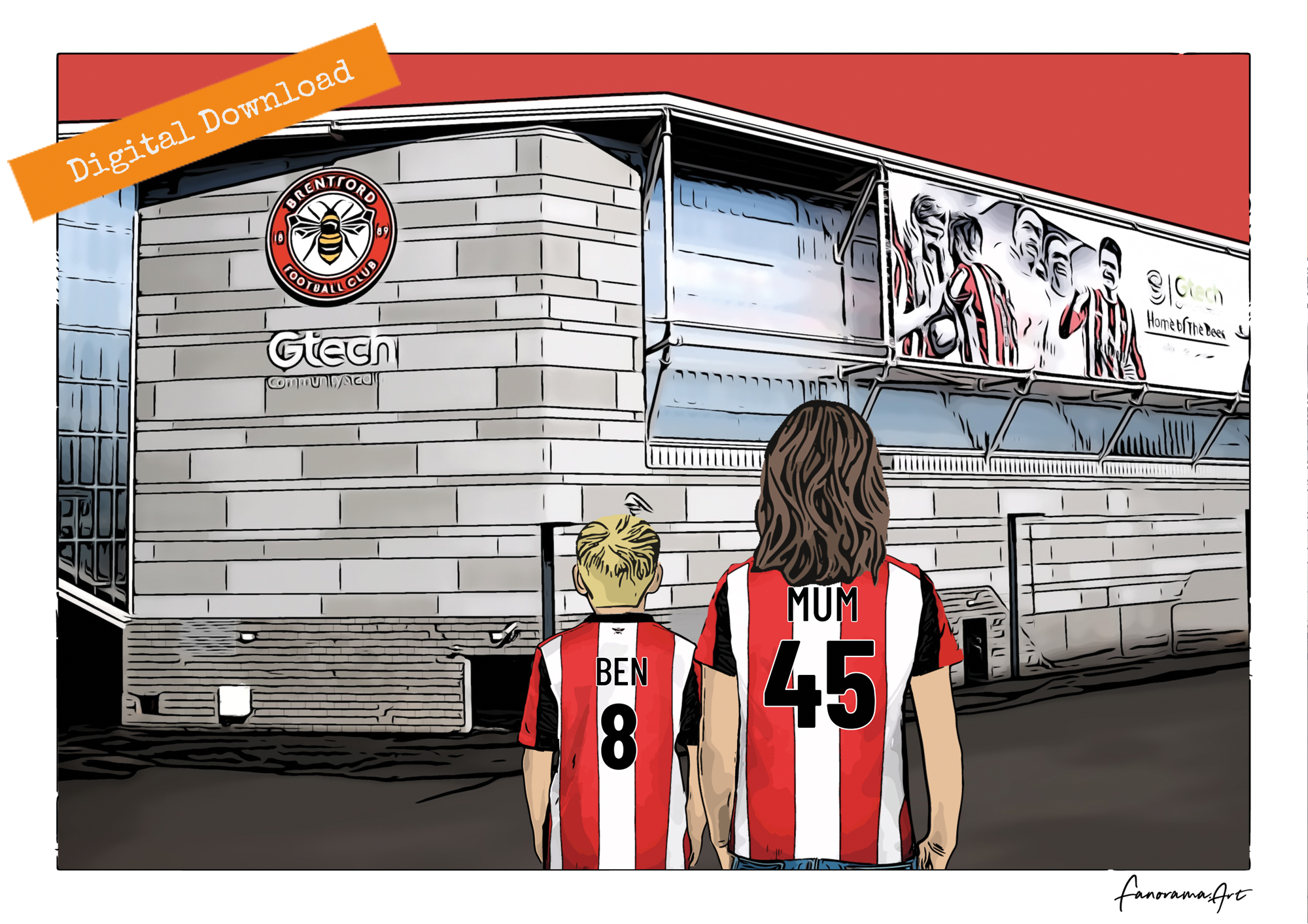 Brentford, Gtech Community Stadium Print, PS-BRE