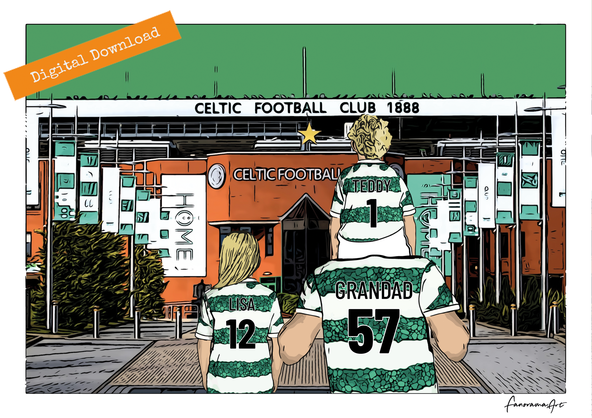 Celtic Park Stadium Print, PS-CEL