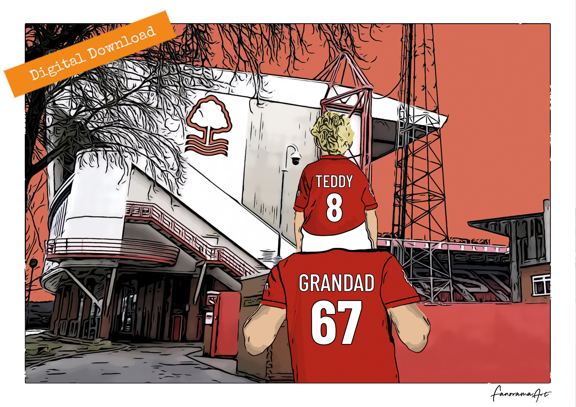 Nottingham Forest, Selhurst Park Stadium Print, PS-NFO