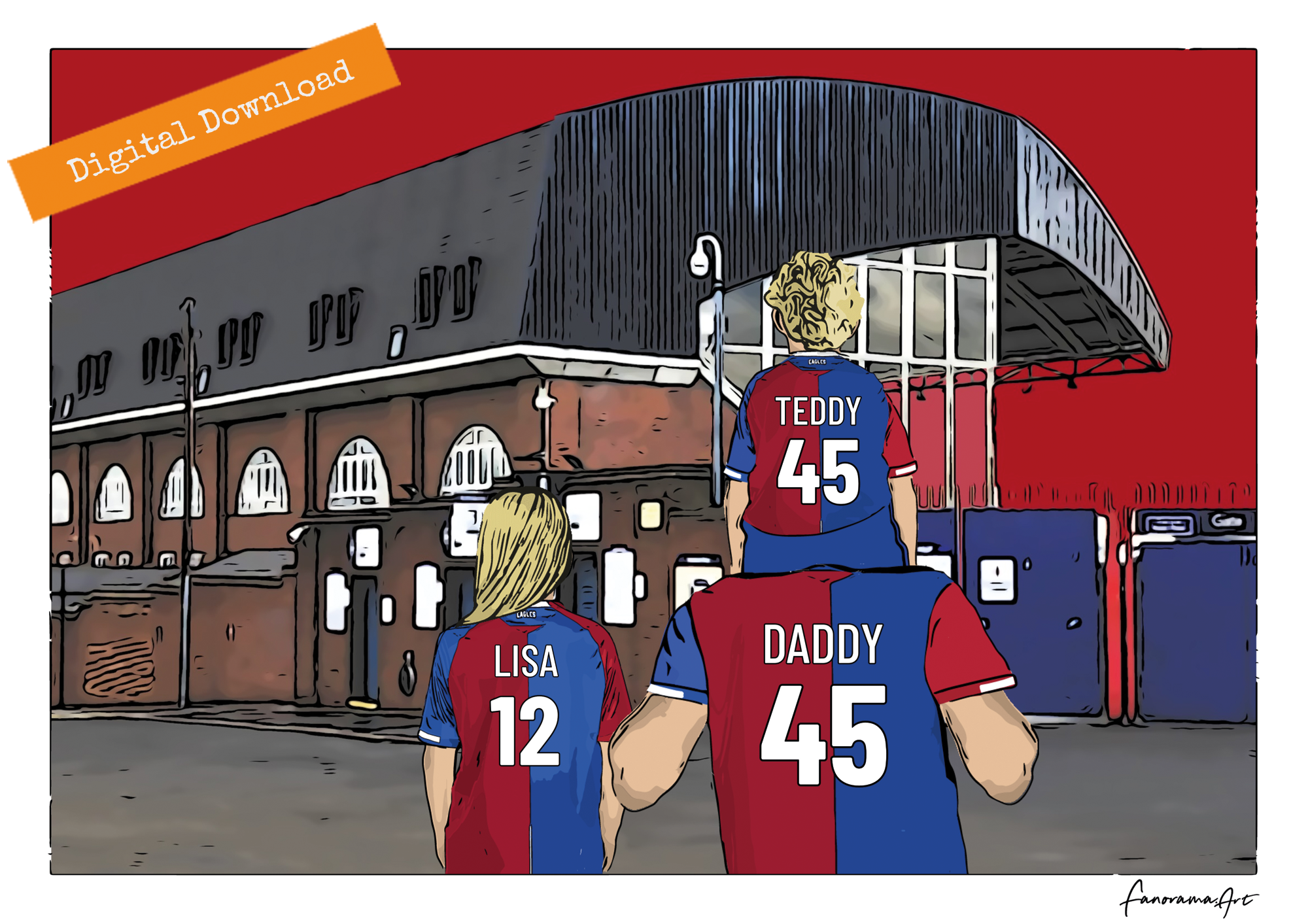 Crystal Palace, Selhurst Park Stadium Print, PS-CRY