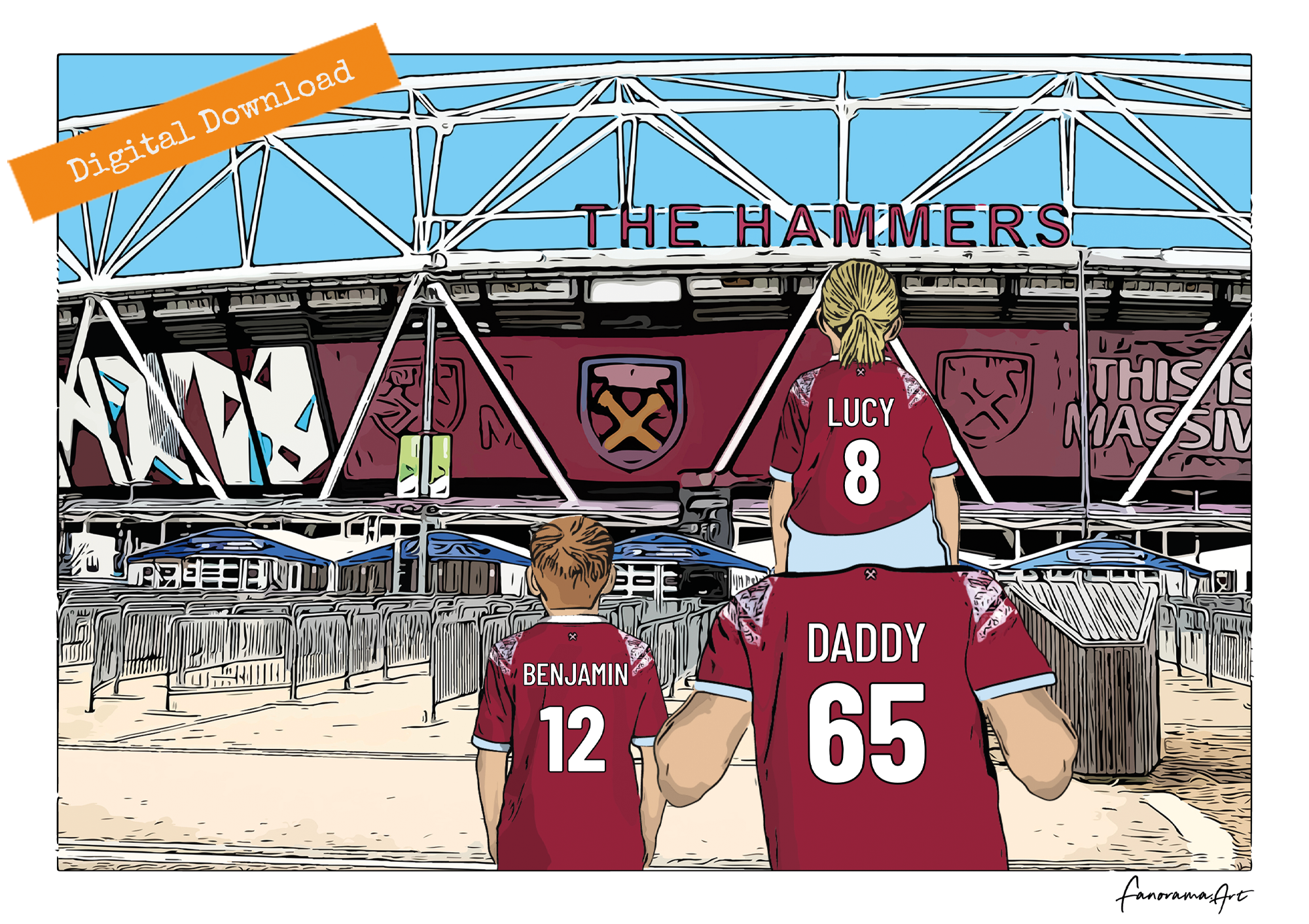 West Ham, London Stadium Print, PS-WHU