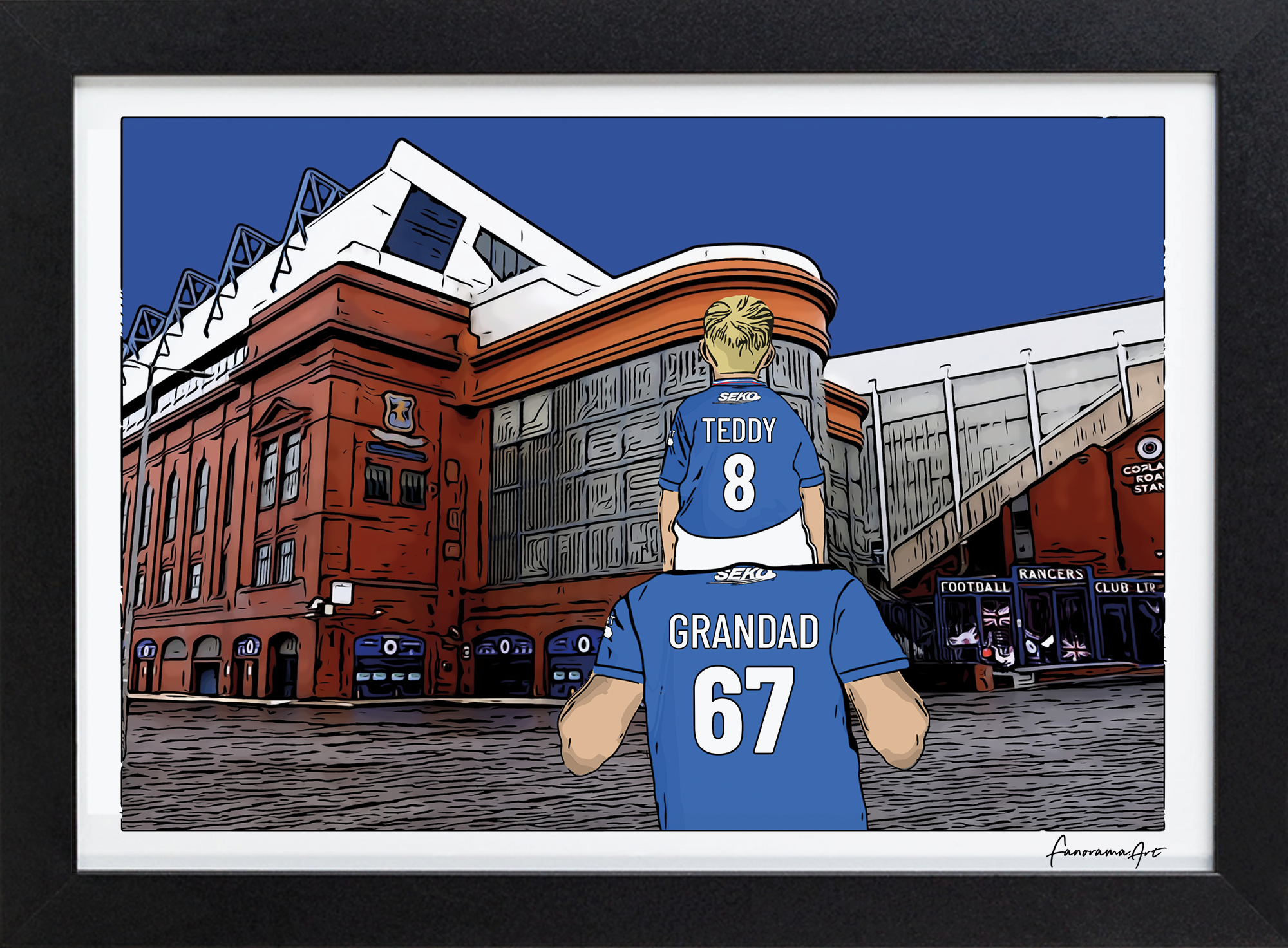Glasgow Rangers, Ibrox Stadium Print, PS-RFC