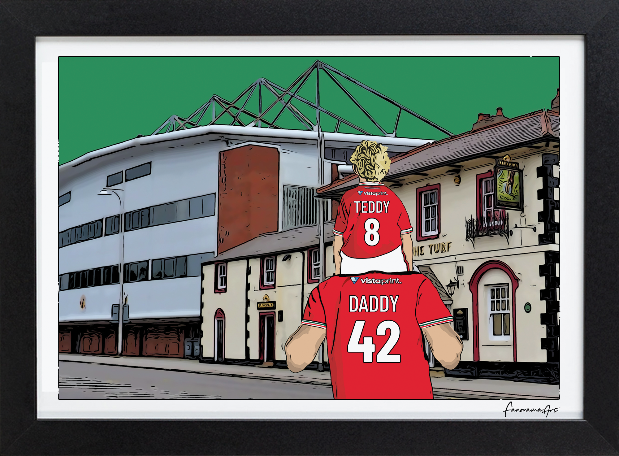 Wrexham, Racecourse Stadium Print, PS-WXH