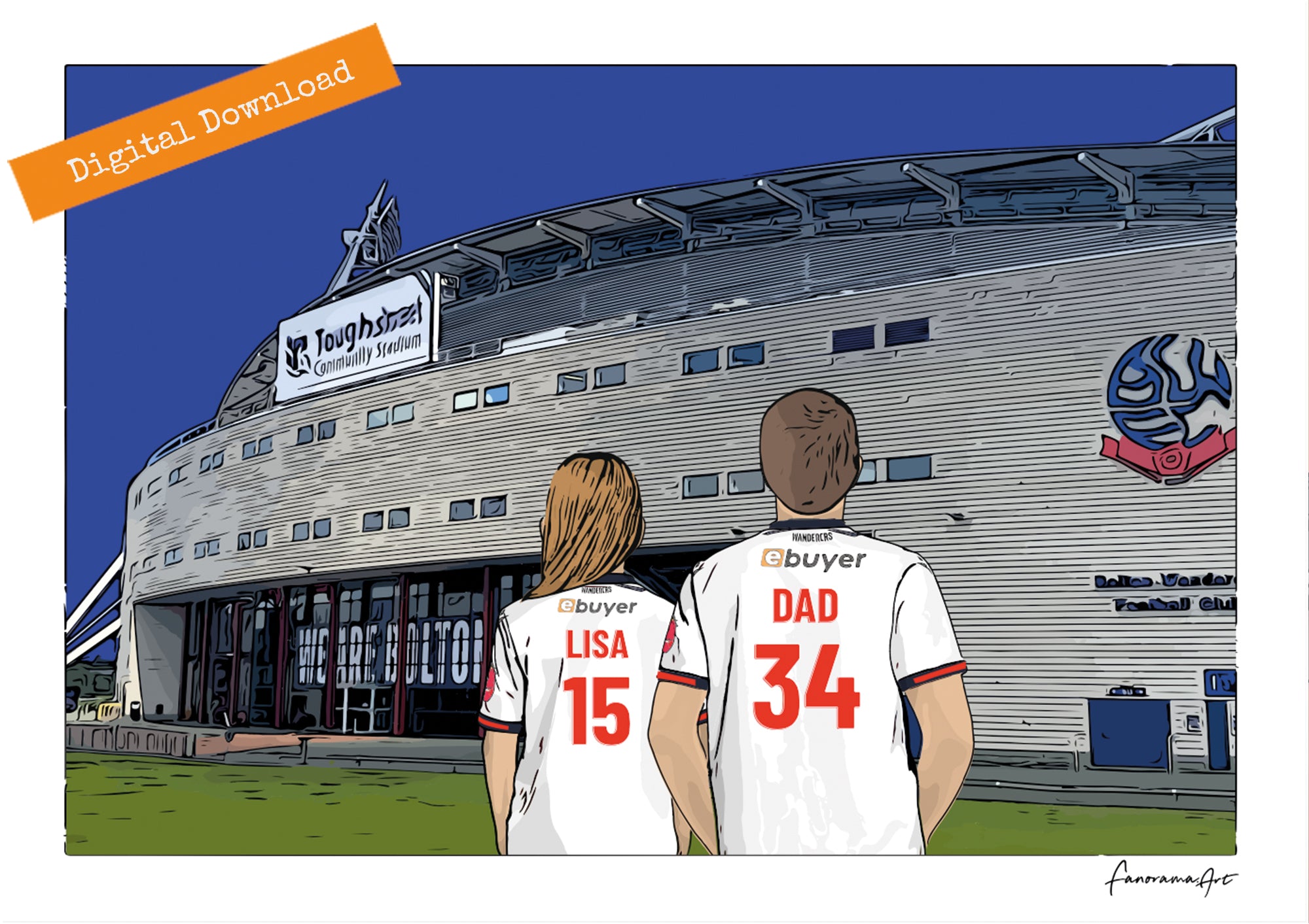 Bolton Wonderers, Toughsheet Stadium Print, PS-BOL