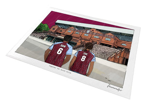 Personalised Aston Villa print with DAN, ZOE, Print at Villa Park.