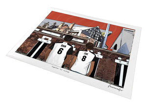 Personalised Fulham print with DAN, ZOE, Print at Craven Cottage.