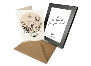 Definitely Maybe inspired personalised 5 by 7 inch card and frame