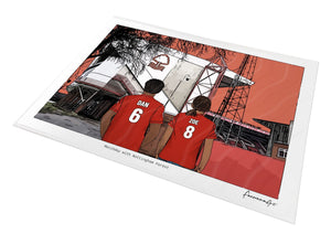 Personalised Nottingham Forest print with DAN, ZOE, Print at The City Ground.