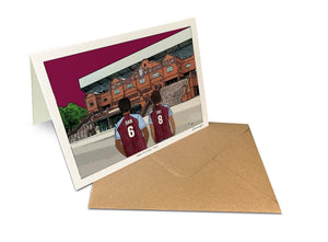 Personalised Aston Villa greeting card with DAN, ZOE, 7x5" Greeting Card at Villa Park.