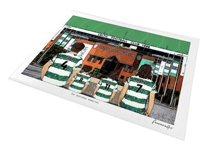 Personalised Celtic print with PAPA, HUGO, LILY, MAMA, Print at Celtic Park.