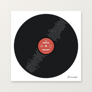 Your Life on Record square unframed print.