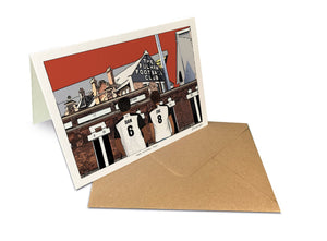 Personalised Fulham greeting card with DAN, ZOE, 7x5" Greeting Card at Craven Cottage.