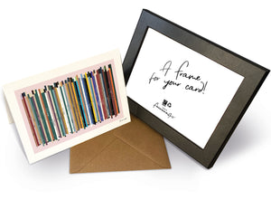 Personalised 60th birthday music card, born in 1966, shown as 7x5" greeting card & frame with 60 colourful song spines and a birthday message.