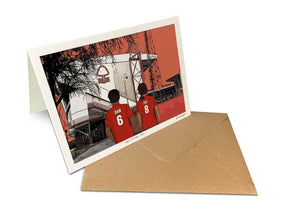 Personalised Nottingham Forest greeting card with DAN, ZOE, 7x5" Greeting Card at The City Ground.