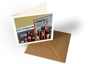 Personalised Bournemouth greeting card with MAMA, PAPA, Square Greeting Card at Vitality Stadium.