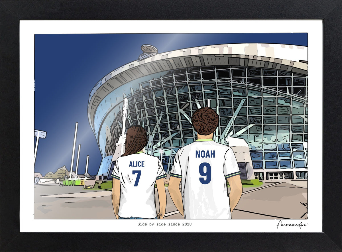 Personalised Tottenham Hotspur print with ALICE, NOAH, Print & Frame at Tottenham Hotspur Stadium.