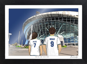 Personalised Tottenham Hotspur print with ALICE, NOAH, Print & Frame at Tottenham Hotspur Stadium.