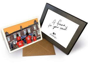 Personalised Luton Town greeting card with PAPA, MAMA, RUBY, 7x5" Greeting Card & Frame at Kenilworth Road.