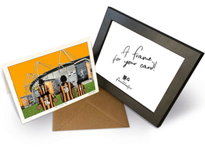 Personalised Hull City greeting card with PAPA, MAMA, RUBY, 7x5" Greeting Card & Frame at MKM Stadium.