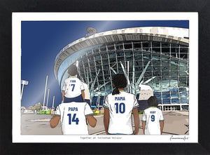 Personalised Tottenham Hotspur print with PAPA, MAMA, RUBY, Print & Frame at Tottenham Hotspur Stadium.