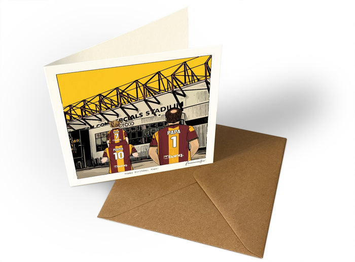 Personalised football greeting card