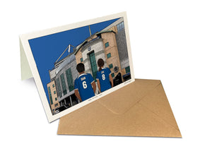 Personalised Chelsea greeting card with DAN, ZOE, 7x5" Greeting Card at Stamford Bridge.