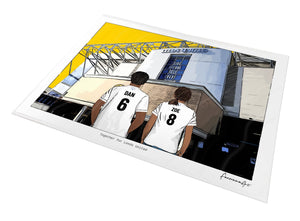 Personalised Leeds United print with DAN, ZOE, Print at Elland Road.