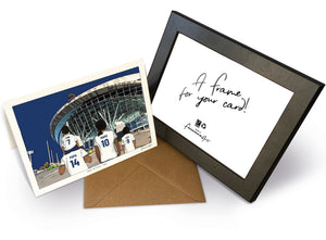 Personalised Tottenham Hotspur greeting card with PAPA, MAMA, RUBY, 7x5" Greeting Card & Frame at Tottenham Hotspur Stadium.