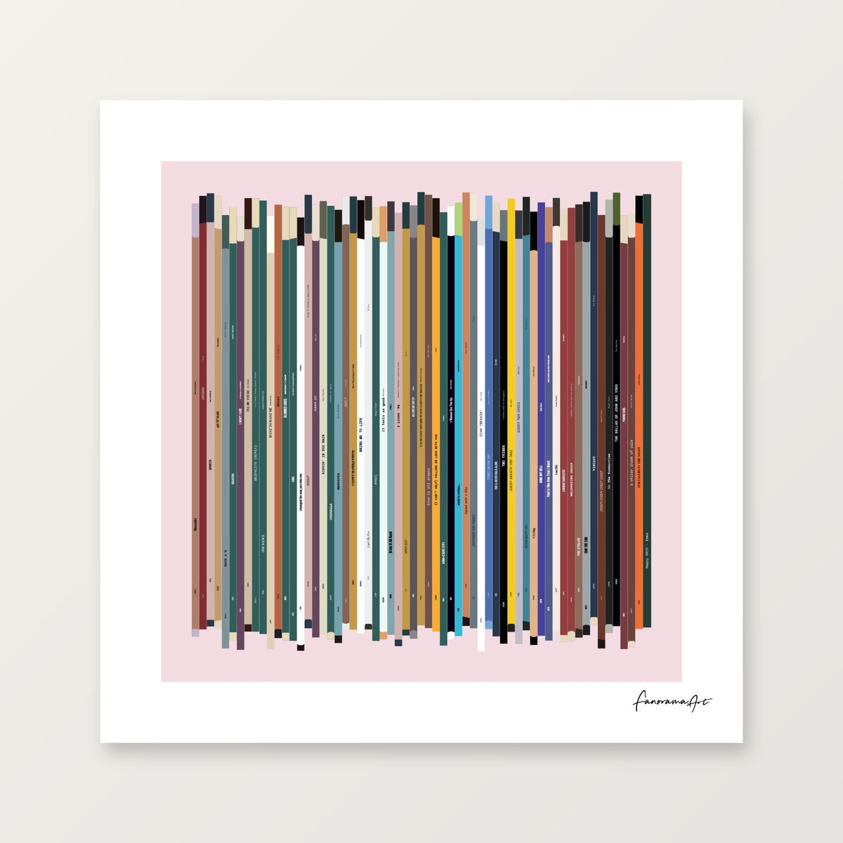 Personalised 60th birthday music print, born in 1966, shown as an 8 by 8 inch square print.