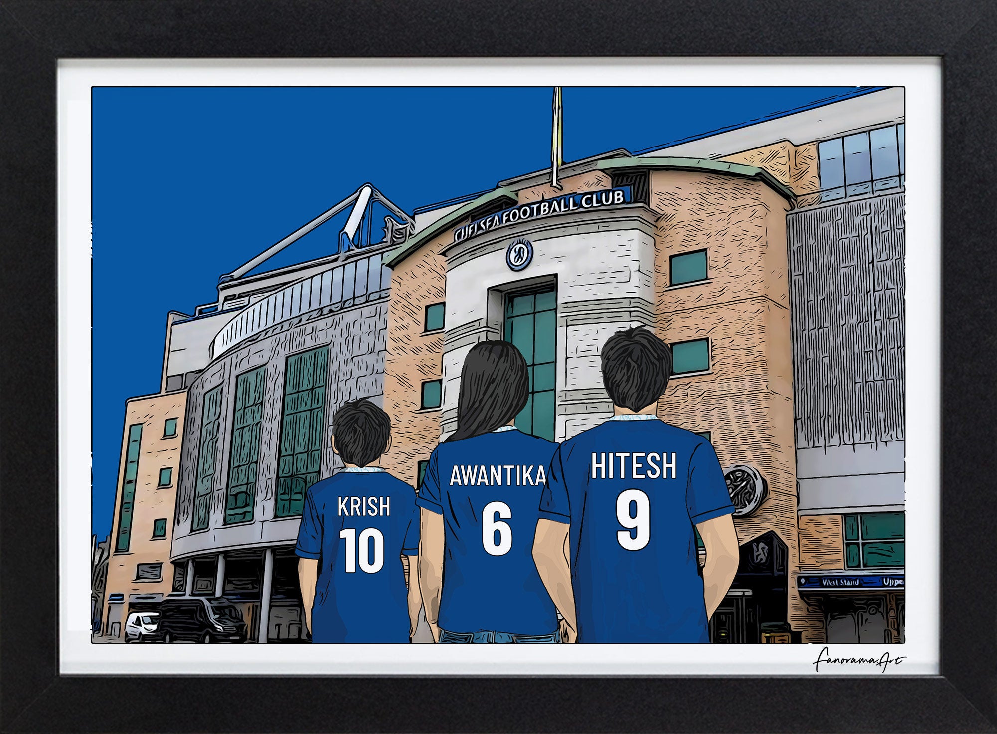 Chelsea, Stamford Bridge Stadium print, PS-CHE