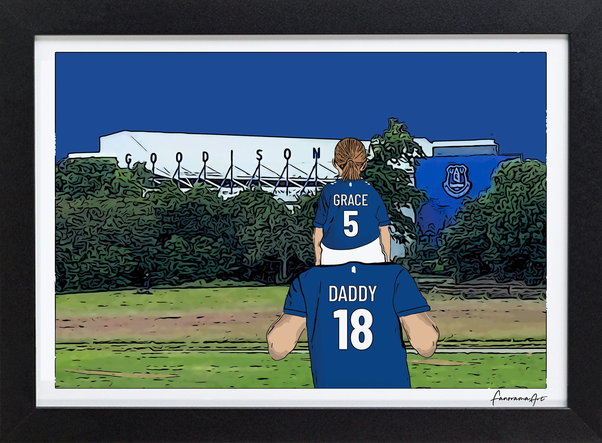 Everton, Goodison Park Stadium print, PS-EVE