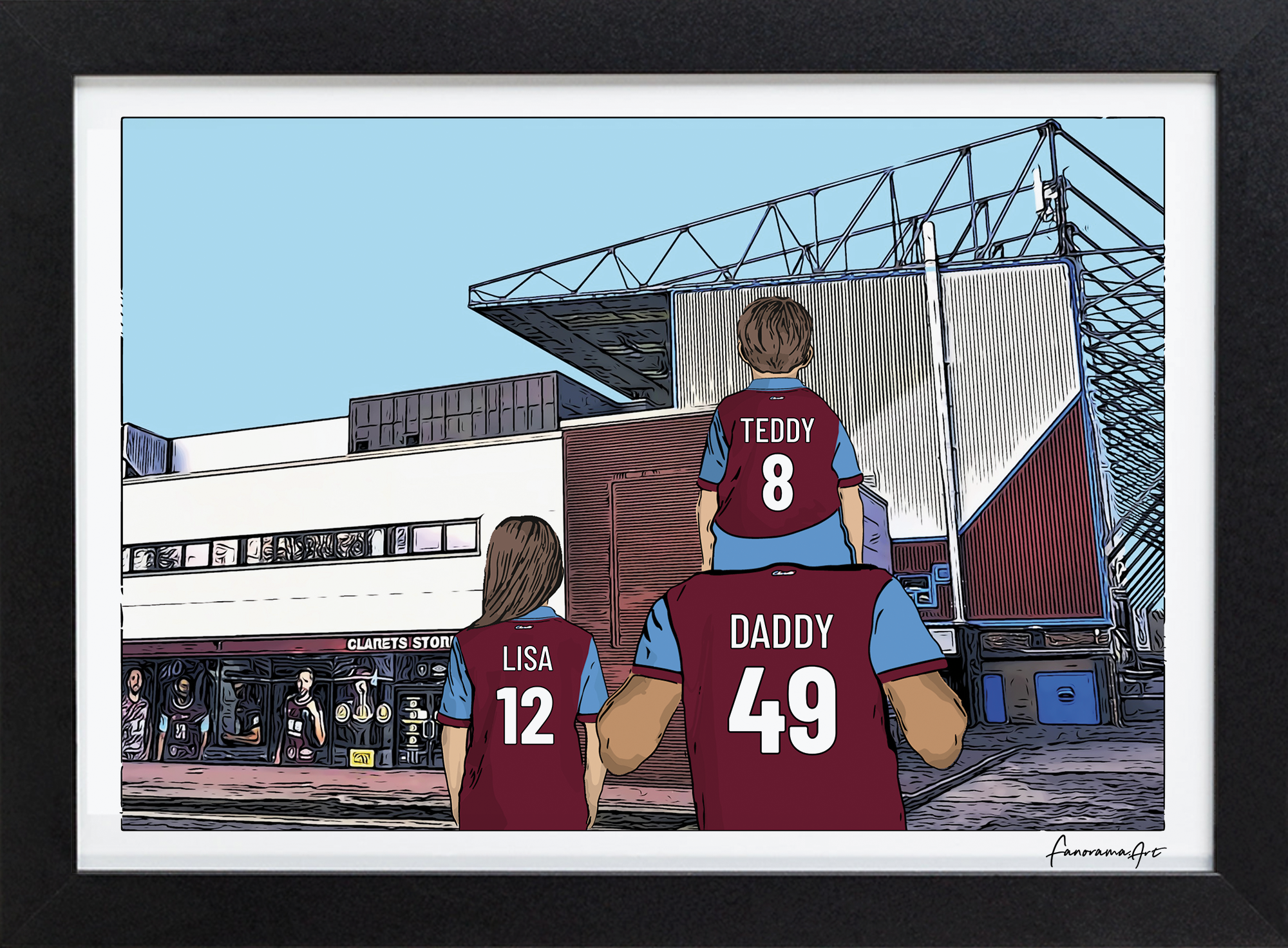 Burnley, Turf Moor Stadium Print, PS-BUR