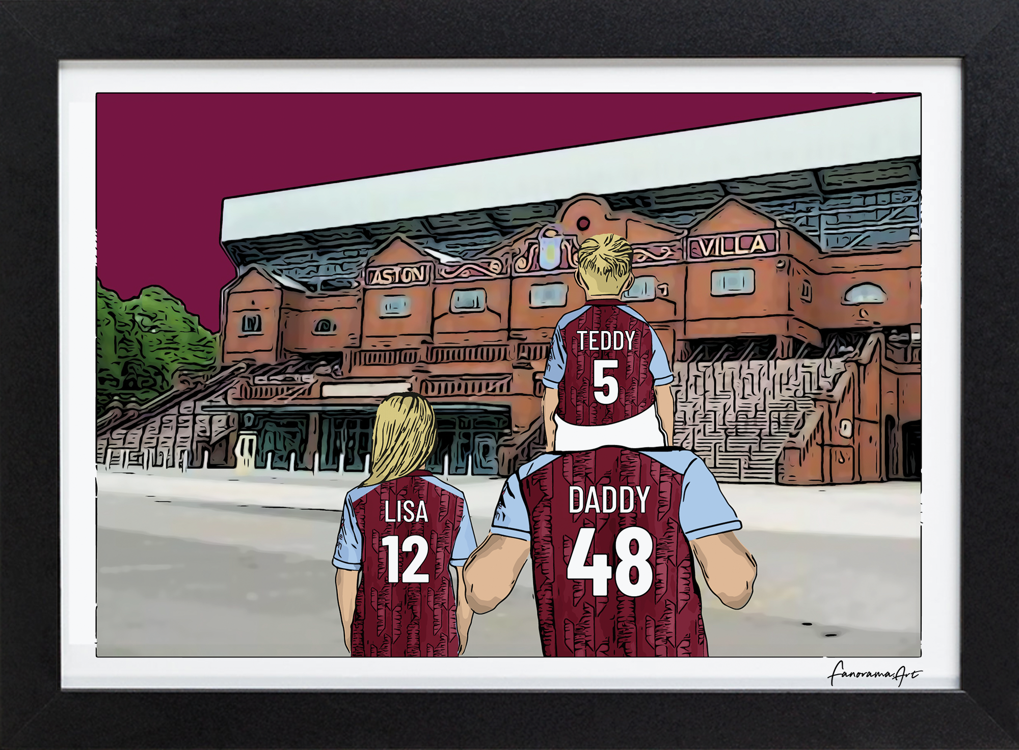 Aston Villa, Villa Park Stadium Print, PS-AVL