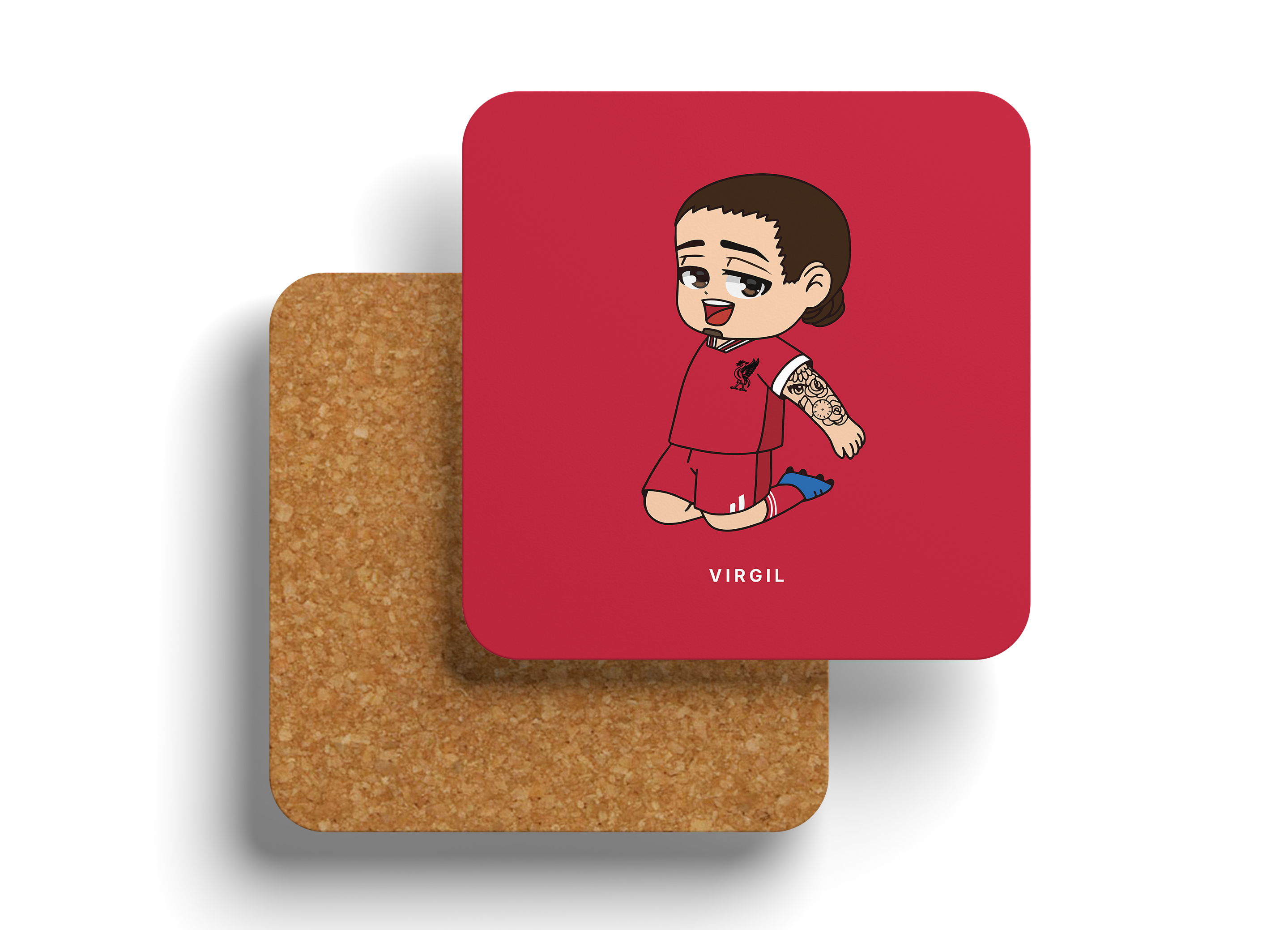 Liverpool Coaster, Virgil football player, from the Cheeky Chibi collection