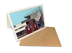 Personalised Burnley greeting card with DAN, ZOE, 7x5" Greeting Card at Turf Moor.