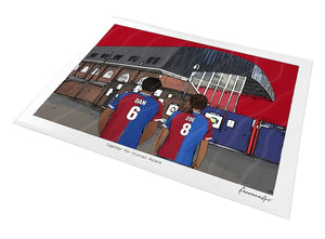 Personalised Crystal Palace print with DAN, ZOE, Print at Selhurst Park.