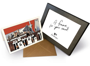 Personalised Fulham greeting card with PAPA, MAMA, RUBY, 7x5" Greeting Card & Frame at Craven Cottage.