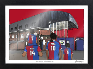 Personalised Crystal Palace print with PAPA, MAMA, RUBY, Print & Frame at Selhurst Park.